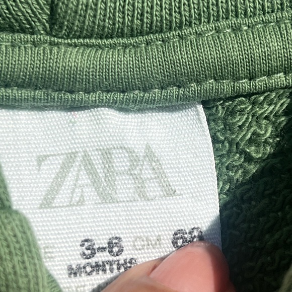 Zara Hooded Full Zip Sweater Jacket Green - Picture 4 of 6